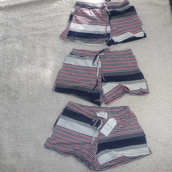 Red, White, and Blue Stripe Woven Shorts - Picture 3 of 8